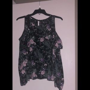 Peek-a-boo shoulder shirt from dillards